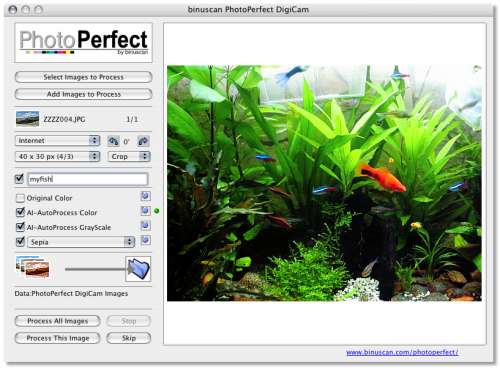 Capture d'écran PhotoPerfect DigiCam (for Mac OS X)