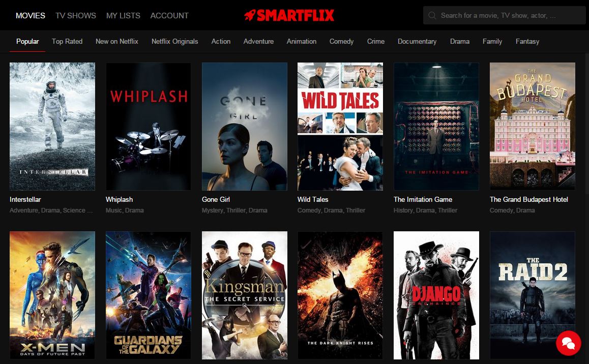 Capture d'écran Smartflix Capture d'écran Smartflix