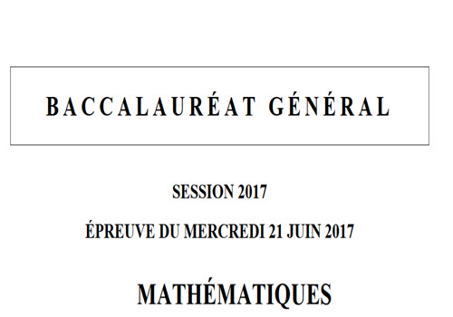 Capture d'écran Bac 2017 Mathématiques – Séries L et ES Capture d'écran Bac 2017 Mathématiques – Séries L et ES