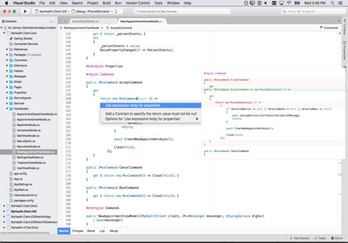 Capture d'écran Visual Studio 2019 Mac Capture d'écran Visual Studio 2019 Mac