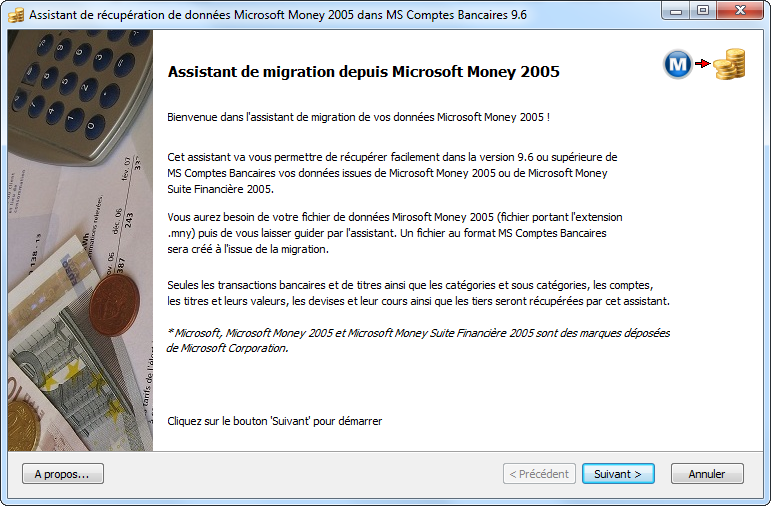 Descargar Microsoft Money vers MS Comptes Bancaires — free download
