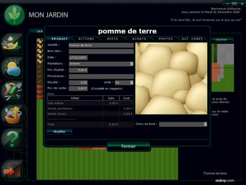 Capture d'écran POINKA Mon Jardin Capture d'écran POINKA Mon Jardin