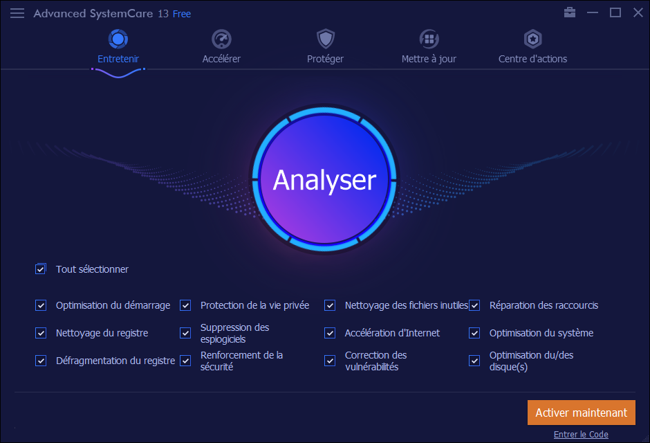 Capture d'écran Advanced SystemCare 13 Capture d'écran Advanced SystemCare 13