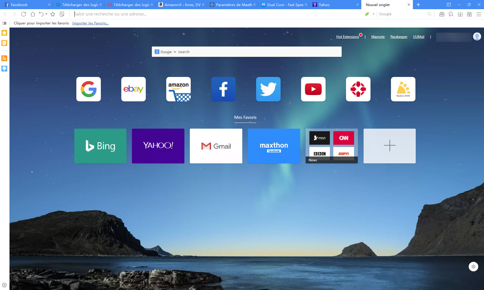 Capture d'écran Maxthon Cloud Browser pour Windows Capture d'écran Maxthon Cloud Browser pour Windows