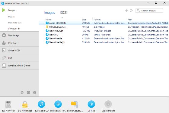 Capture d'écran Daemon Tools Lite Capture d'écran Daemon Tools Lite
