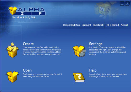Capture d'écran Alpha ZIP