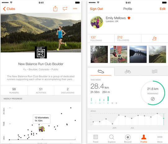 Capture d'écran Strava iOS Capture d'écran Strava iOS