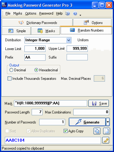 Capture d'écran Masking Password Generator Pro