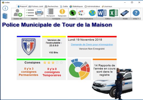 Capture d'écran Main Courante Police Municipale 3.0 Capture d'écran Main Courante Police Municipale 3.0