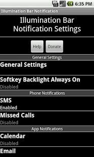 Capture d'écran Illumination Bar Notification