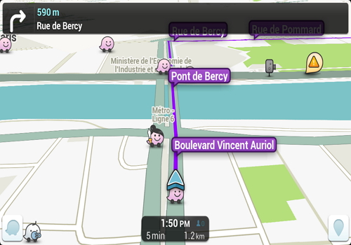 Capture d'écran Waze Android Capture d'écran Waze Android