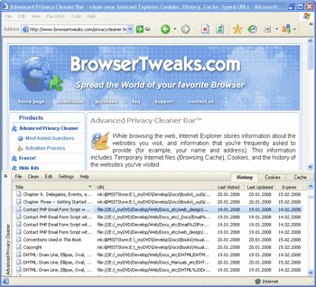 Capture d'écran Advanced Privacy Cleaner Bar Capture d'écran Advanced Privacy Cleaner Bar