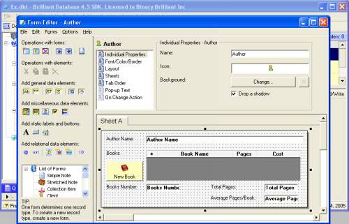 Capture d'écran Brilliant Database SDK Capture d'écran Brilliant Database SDK