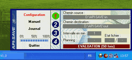 Capture d'écran Api-SAVE