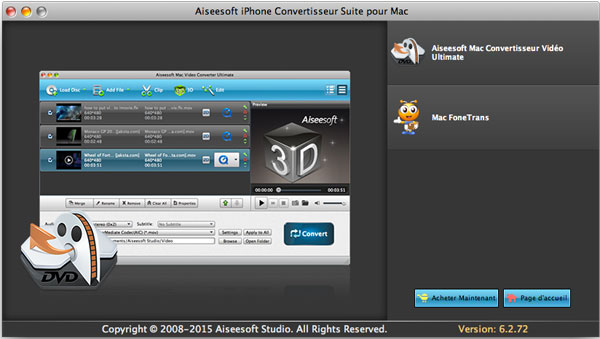 Capture d'écran Aiseesoft iPhone Software Pack pour Mac Capture d'écran Aiseesoft iPhone Software Pack pour Mac