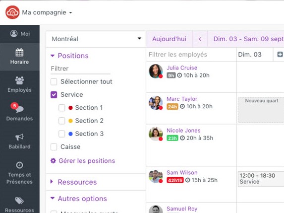 Capture d'écran Agendrix Capture d'écran Agendrix