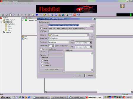 Capture d'écran FlashGet