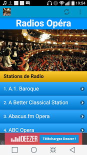 Capture d'écran Radio Classique – Opéra