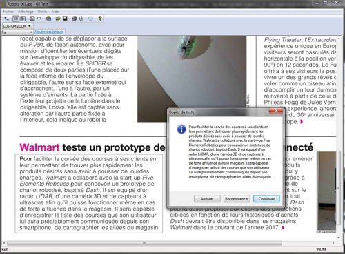 Capture d'écran GT Text OCR Capture d'écran GT Text OCR