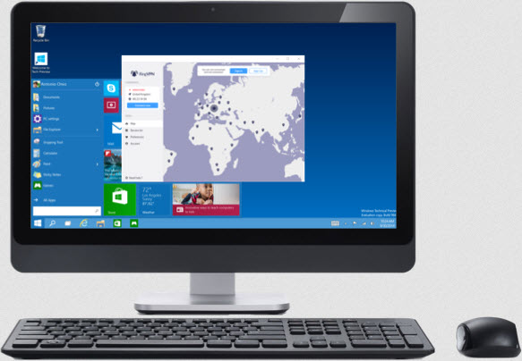 Capture d'écran RingVPN Capture d'écran RingVPN