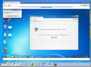 Capture d'écran Chrome Remote Desktop Capture d'écran Chrome Remote Desktop