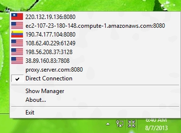 Capture d'écran Proxy Switcher Capture d'écran Proxy Switcher