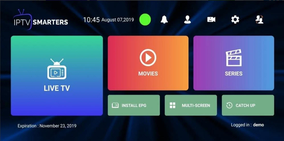Capture d'écran IPTV Smarters Pro Android Capture d'écran IPTV Smarters Pro Android