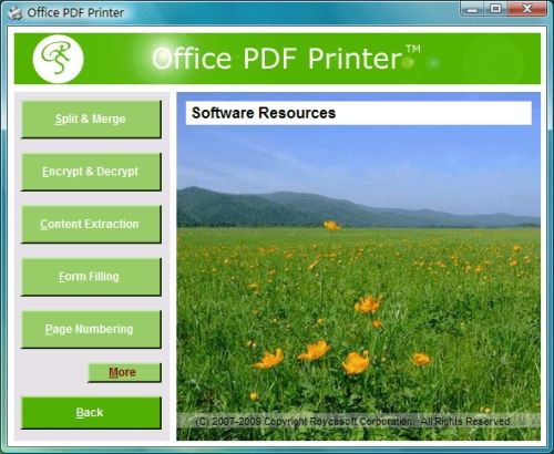 Capture d'écran Office PDF Printer