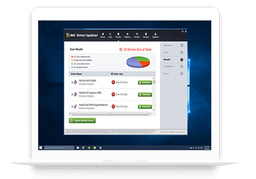 Capture d'écran AVG Driver Updater Capture d'écran AVG Driver Updater