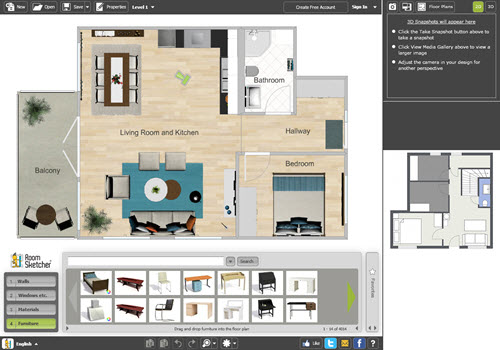 Capture d'écran RoomSketcher Capture d'écran RoomSketcher