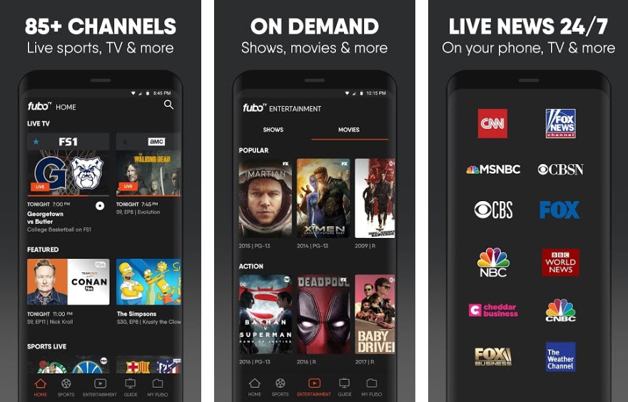 Capture d'écran FuboTV Android Capture d'écran FuboTV Android