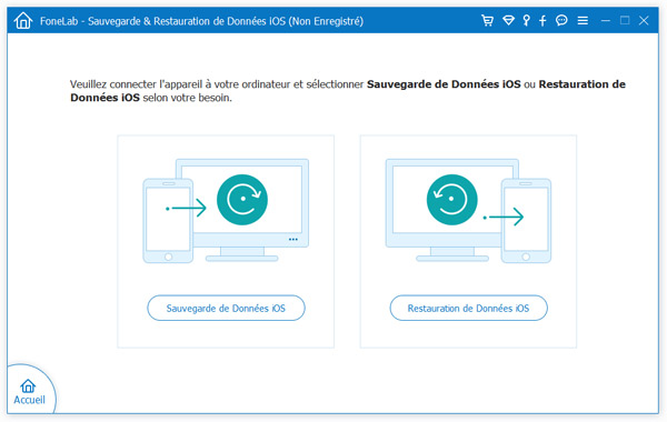 Capture d'écran Aiseesoft FoneLab Sauvegarde & Restauration iOS Capture d'écran Aiseesoft FoneLab Sauvegarde & Restauration iOS