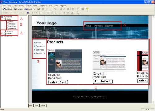 Capture d'écran Ewisoft eCommerce Builder Capture d'écran Ewisoft eCommerce Builder