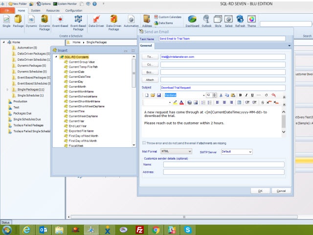 Capture d'écran SQLRD SSRS Data Driven Automation 7.4.20190327 Capture d'écran SQLRD SSRS Data Driven Automation 7.4.20190327