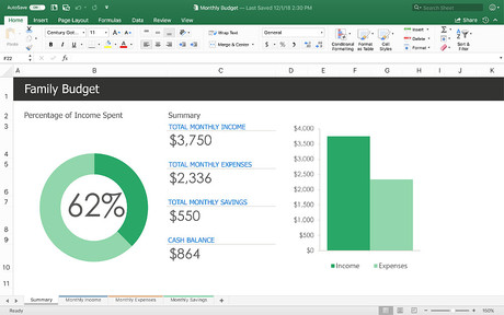 Capture d'écran Microsoft Office 2019 Capture d'écran Microsoft Office 2019