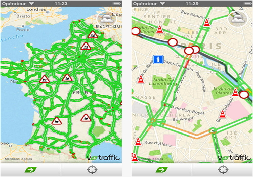 Capture d'écran V-Traffic iOS Capture d'écran V-Traffic iOS