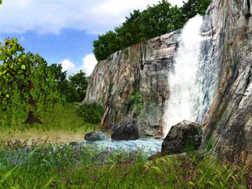 Capture d'écran 3D Waterfall Screensaver