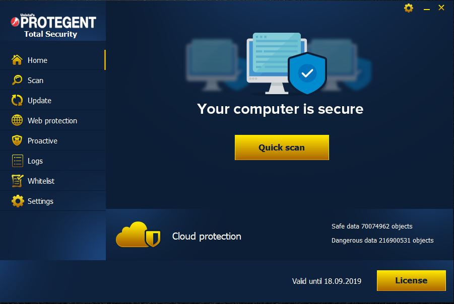 Capture d'écran Protegent Total Security Capture d'écran Protegent Total Security