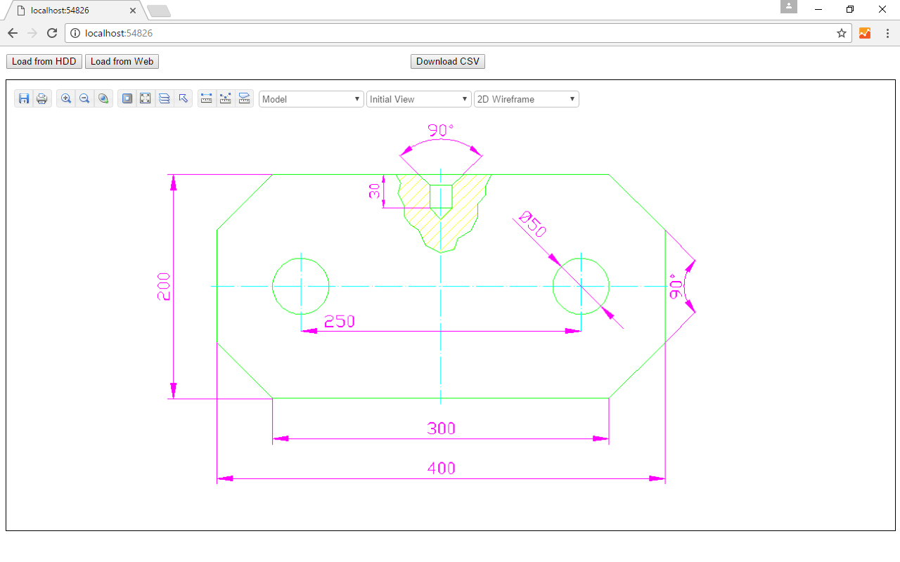 Capture d'écran Web CAD SDK Capture d'écran Web CAD SDK