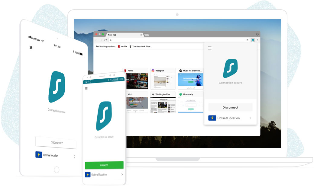 Capture d'écran Surfshark VPN Capture d'écran Surfshark VPN