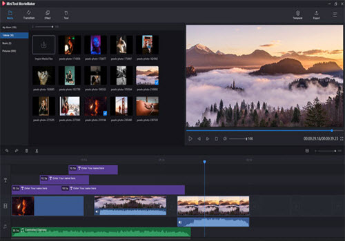 Capture d'écran MiniTool MovieMaker Free Capture d'écran MiniTool MovieMaker Free