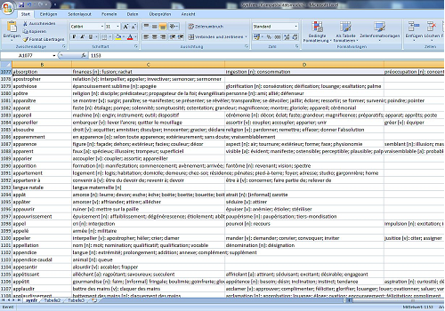 Capture d'écran Conjugation Verblexika Database V1.3 Capture d'écran Conjugation Verblexika Database V1.3
