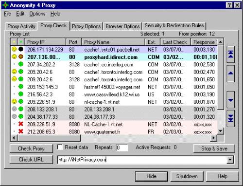 Capture d'écran Anonymity 4 Proxy – A4Proxy Capture d'écran Anonymity 4 Proxy – A4Proxy