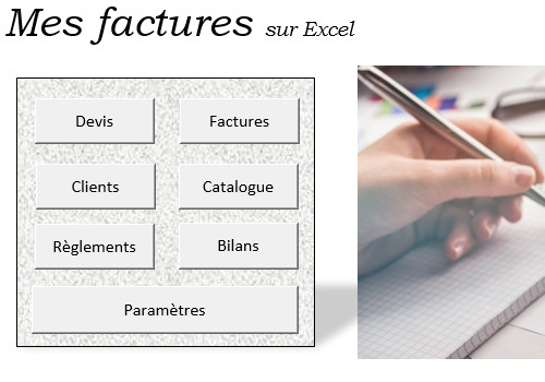 Capture d'écran Mes factures sur Excel – 2020 Capture d'écran Mes factures sur Excel – 2020