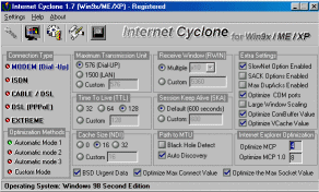 Capture d'écran Internet Cyclone Capture d'écran Internet Cyclone