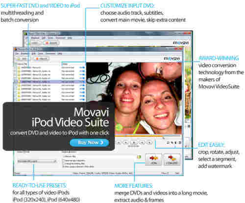 Capture d'écran Movavi iPod Video Suite