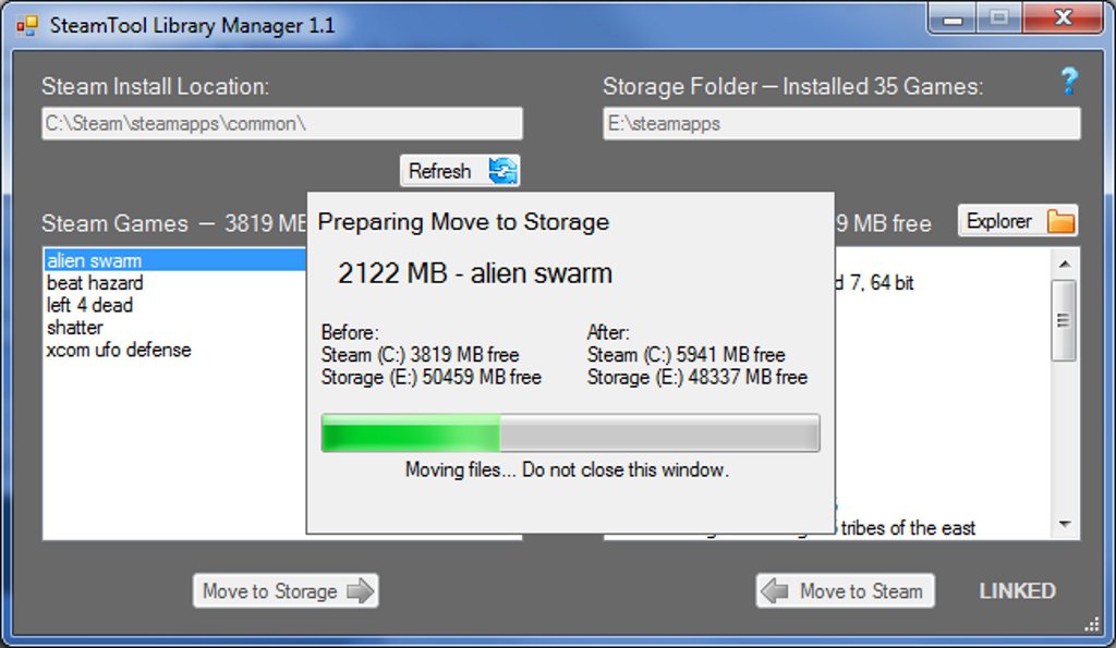 Capture d'écran Steam Library Manager Capture d'écran Steam Library Manager