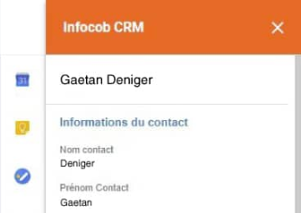 Capture d'écran Infocob CRM Capture d'écran Infocob CRM
