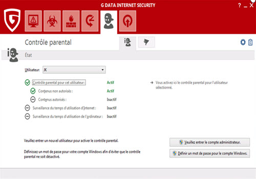 Capture d'écran G DATA Internet Security 2014 Capture d'écran G DATA Internet Security 2014