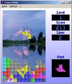 Capture d'écran Crazy Tetris